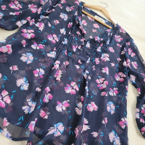 St. John's Bay Floral Sheer Women's Tunic Top Size XL - Picture 2 of 14